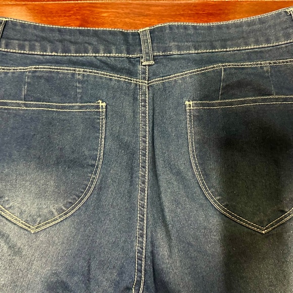 Sabrina Lauren Women's Denim Ankle Leggings Metal Buttons Pockets EUC Size S - Picture 5 of 12